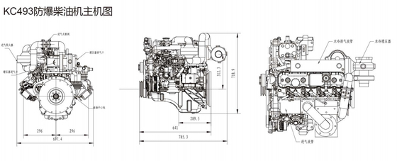 Explosionssichere Maschinen-Dieselmotor 50KW der Klassen-I für Kohlenbergbau